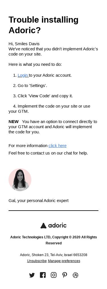 Trouble installing Adoric?