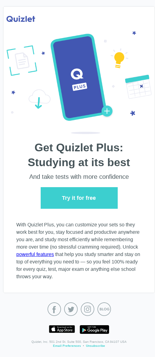 Try Quizlet Plus ✨ for free