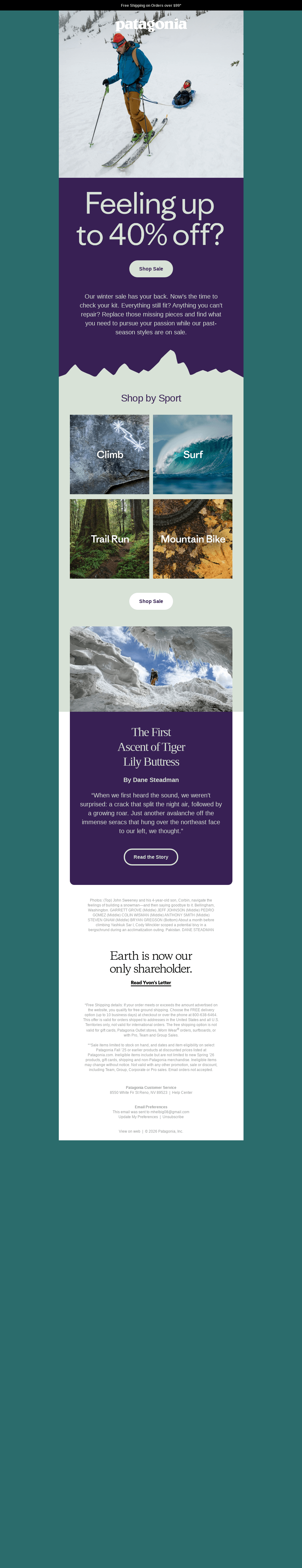 Up to 40% off past-season gear