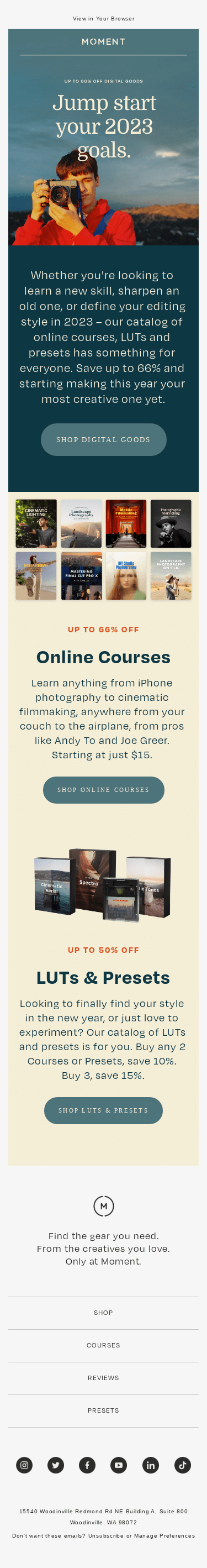 Up to 66% off Online Courses, LUTs and Presets