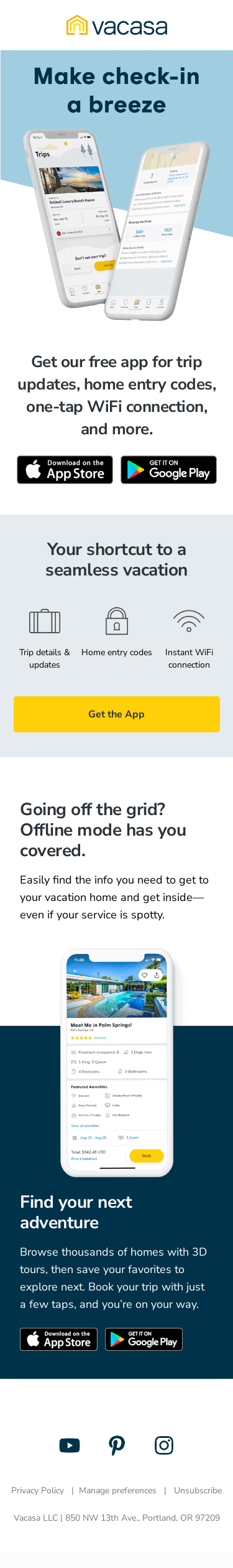 Vacation smart with the Vacasa app
