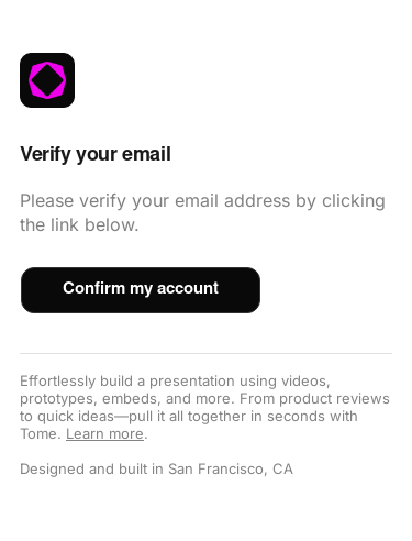 Verify your email address