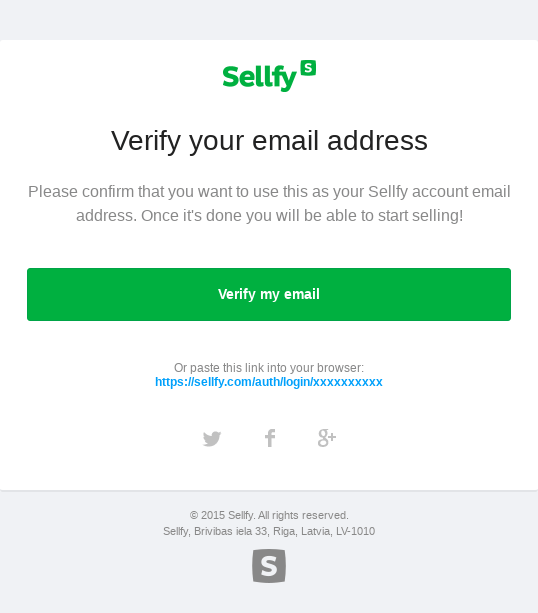 Verify your email address
