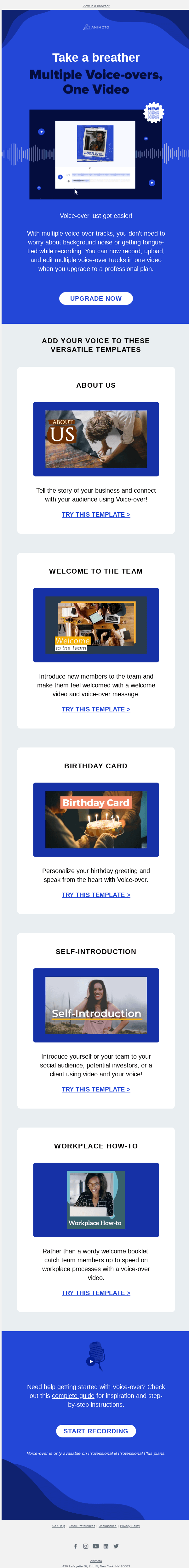 Voice-over just got easier!