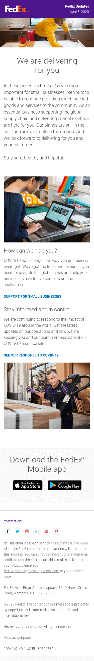 We are committed to delivering for you