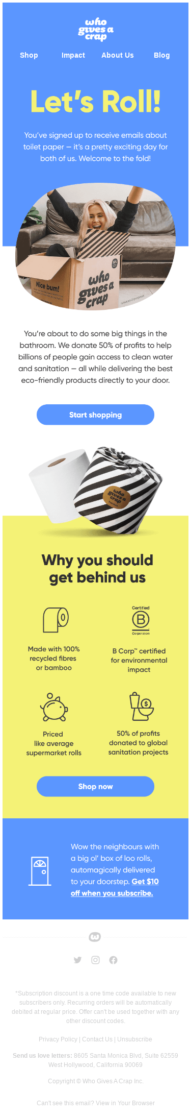 We just wanted to say thanks!