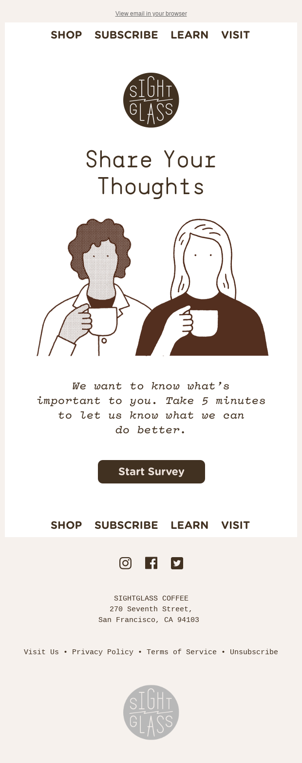 We Want to Hear From You!