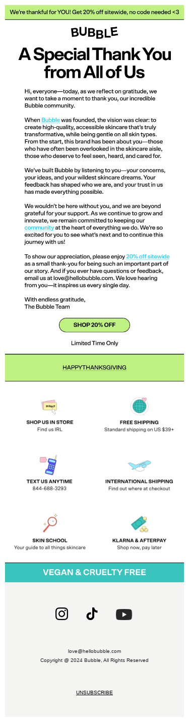 WE WANT YOU TO KNOW…