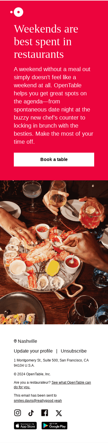 Weekend reservations, handled