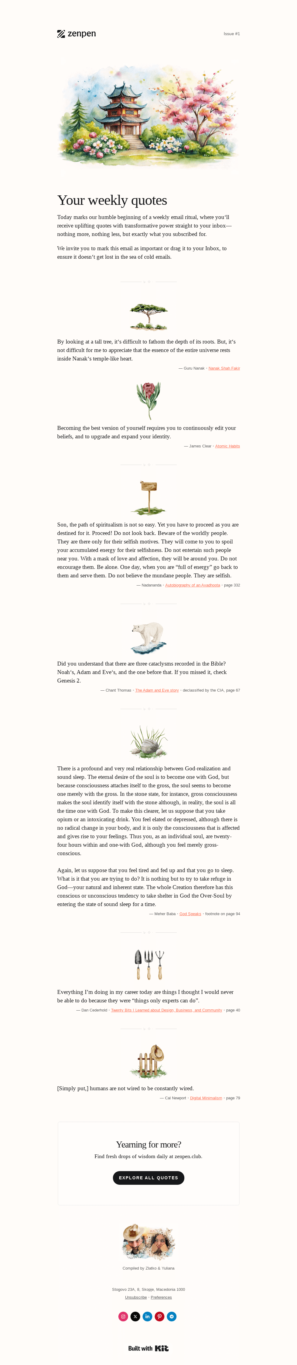 Weekly drops of wisdom