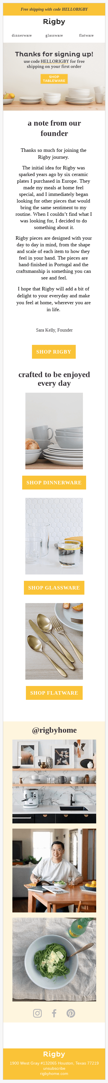 Welcome + Free Shipping