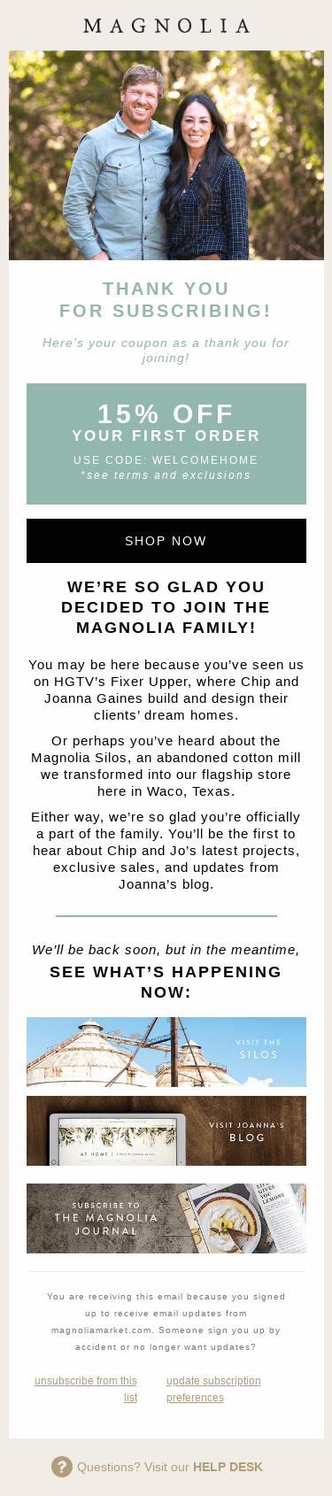 Welcome! Here’s Your Discount Code