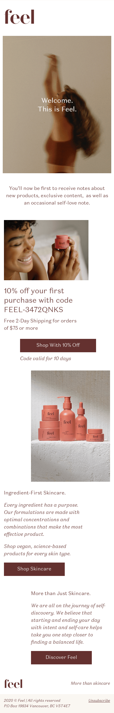 Welcome. This is Feel.