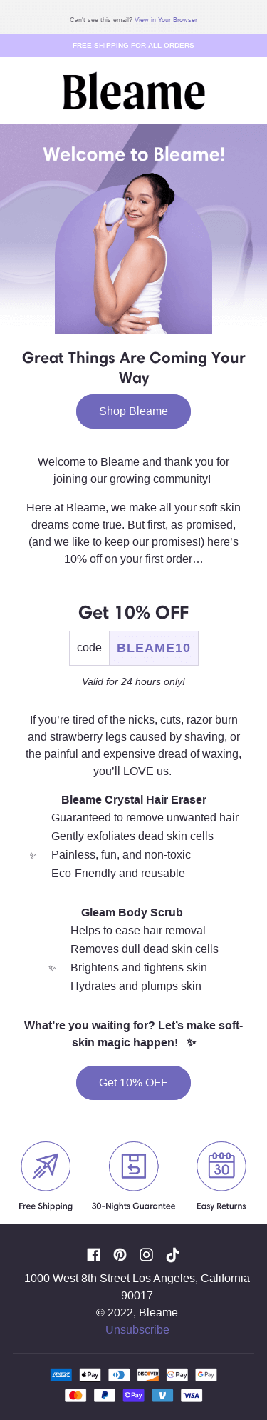 Welcome to Bleame Babe! 💜