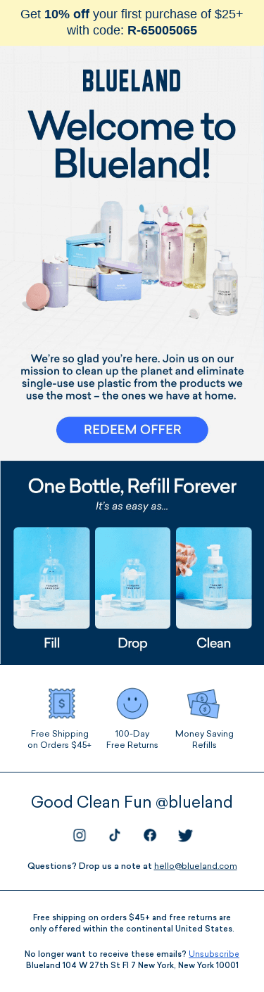 Welcome to Blueland! 10% off your first purchase