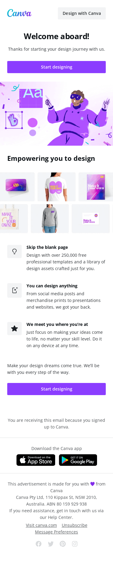 Welcome to Canva! 🎉