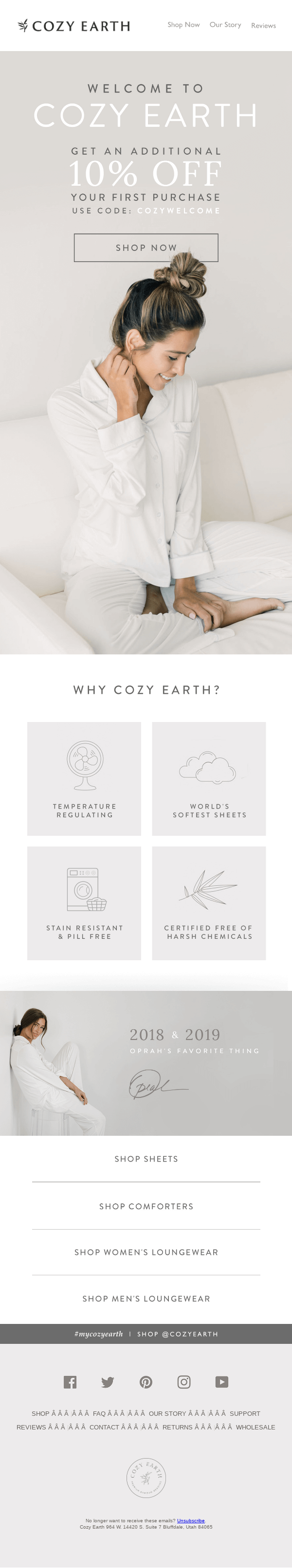 Welcome to Cozy Earth!