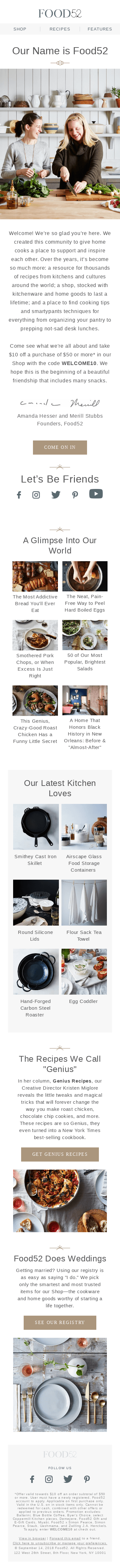 Welcome to Food52! Make yourself at home.