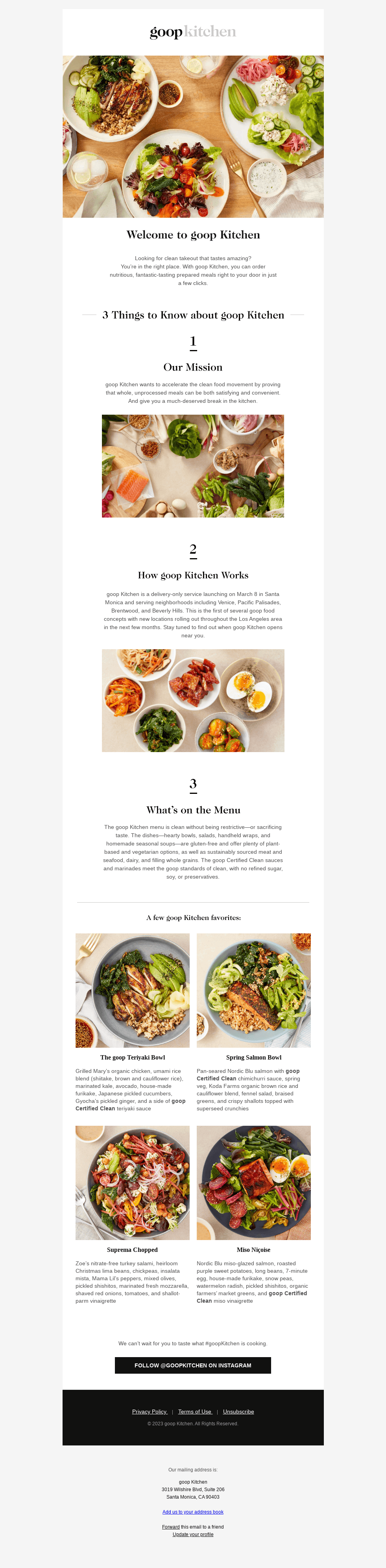 welcome to goop Kitchen