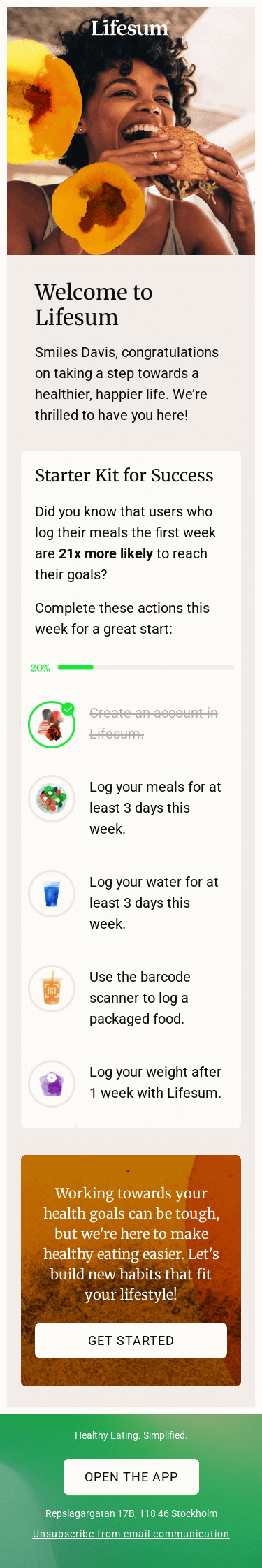 Welcome to Lifesum 🌱