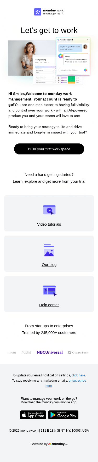 Welcome to monday work management