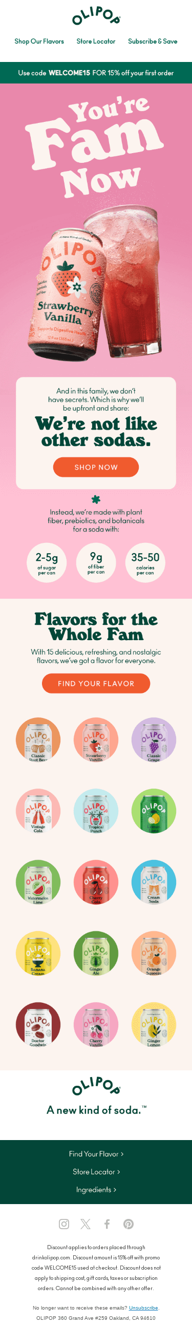 Welcome to OLIPOP! 💚