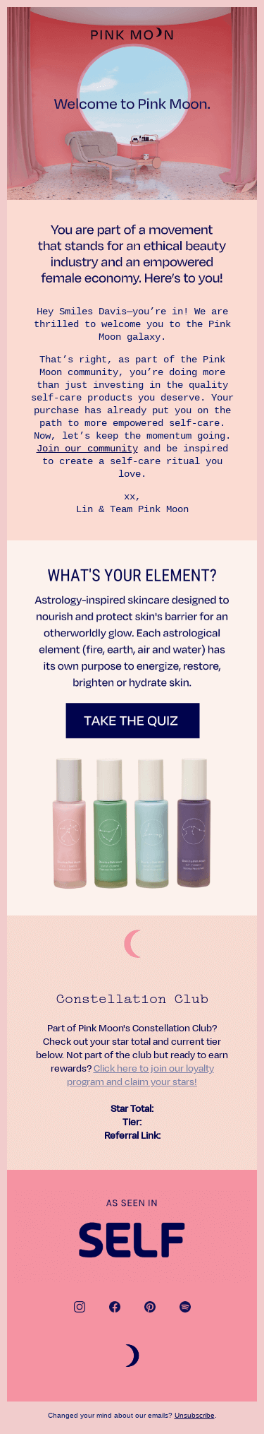 Welcome to Pink Moon, Smiles Davis!