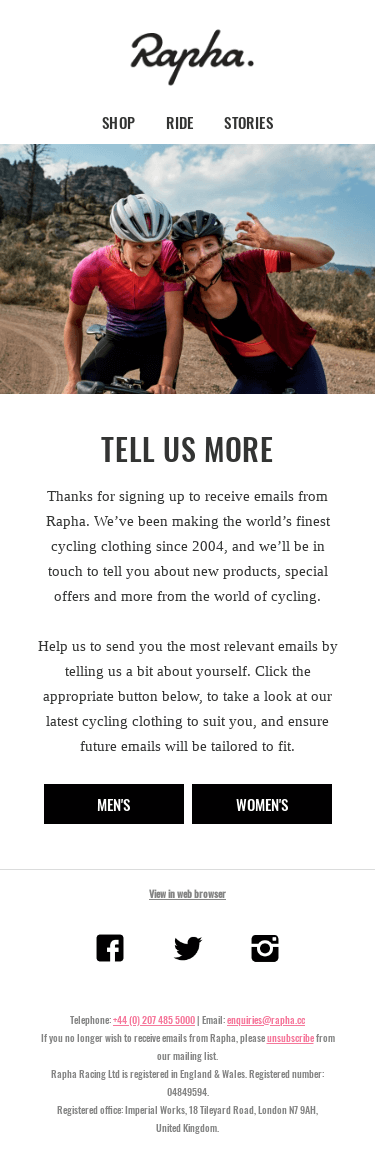 Welcome to Rapha