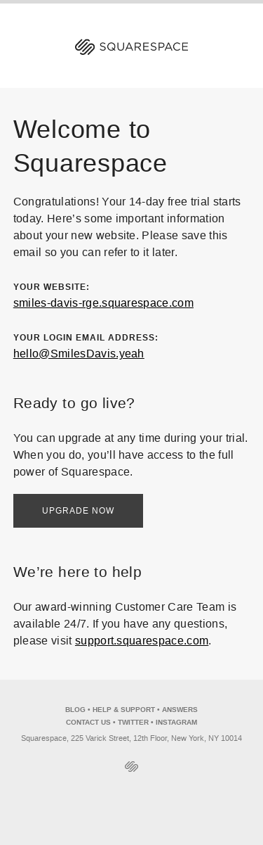 Welcome to Squarespace 