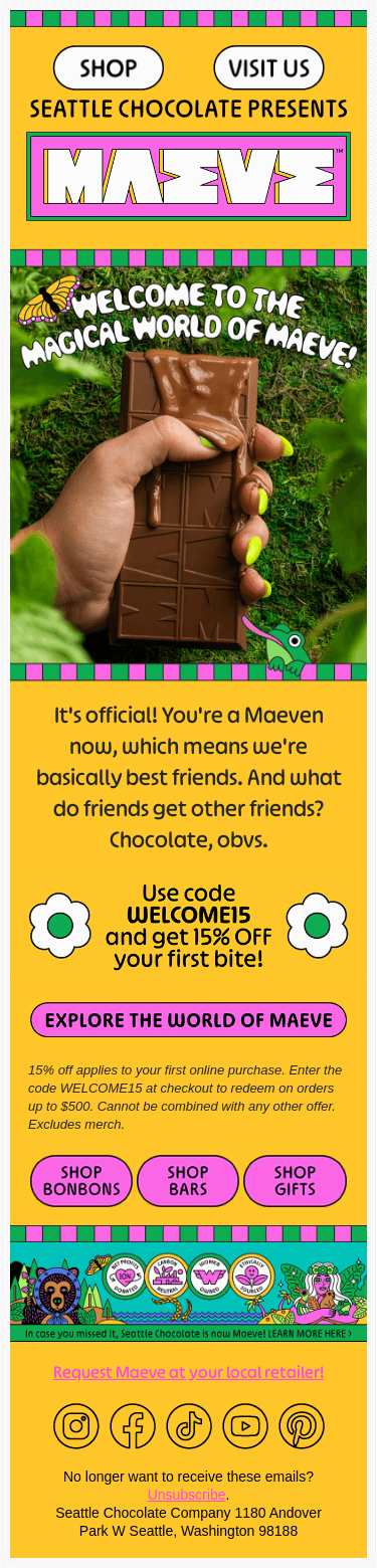 Welcome to the chocolate club. 🍫