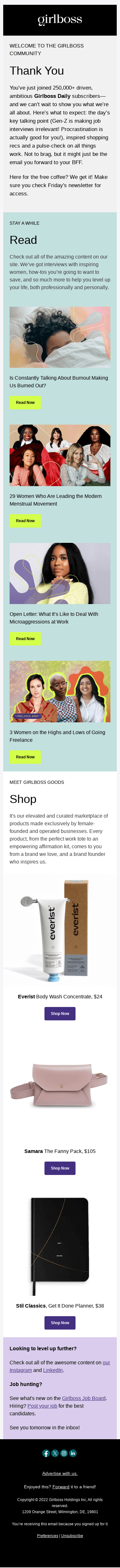 💌 Welcome to the Girlboss community