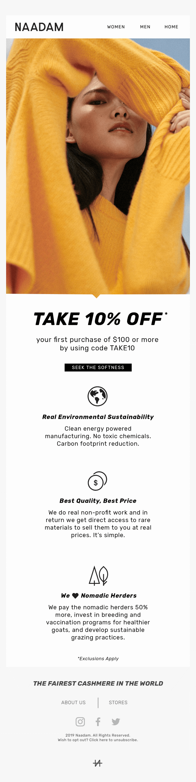 Welcome to the herd. Your 10% off code is inside