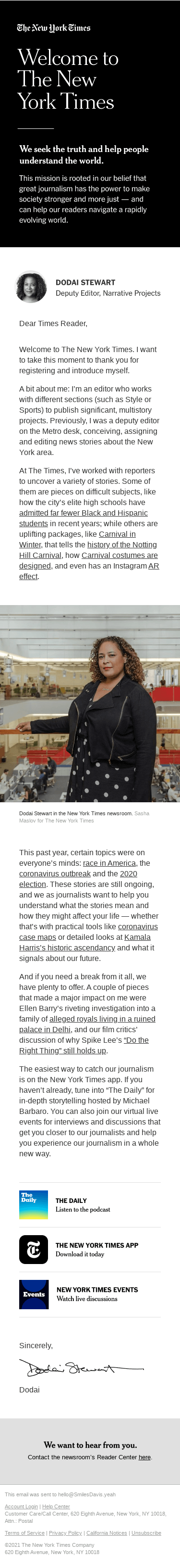 Welcome to The New York Times