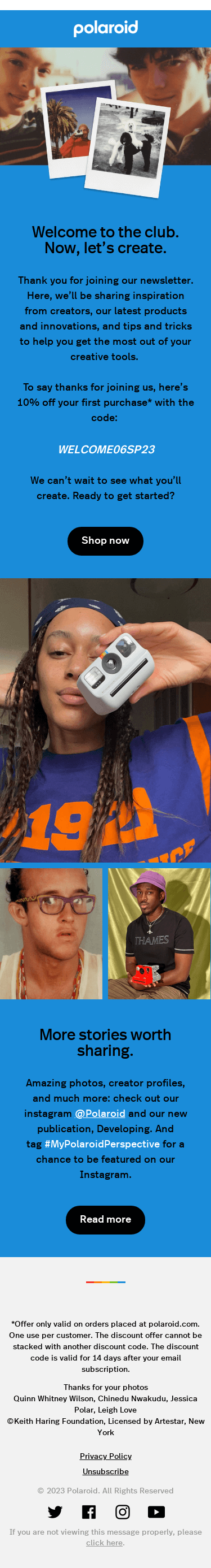 Welcome to the Polaroid newsletter