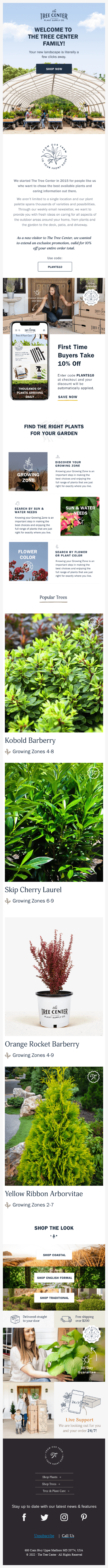 Welcome to The Tree Center Family! Exclusive 10% Discount Code Inside