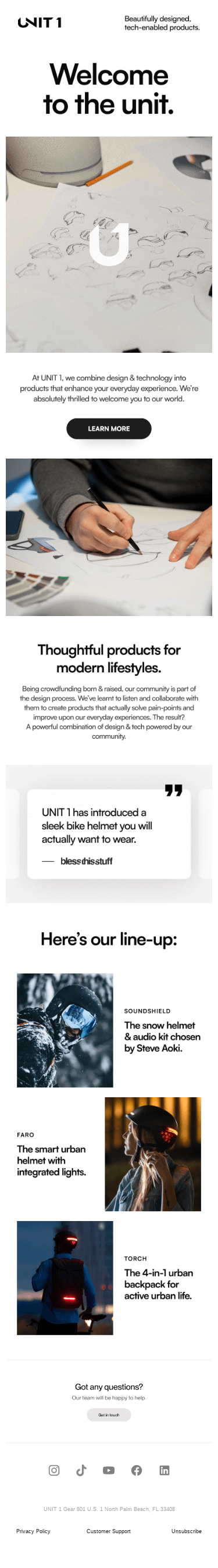 Welcome to the unit.