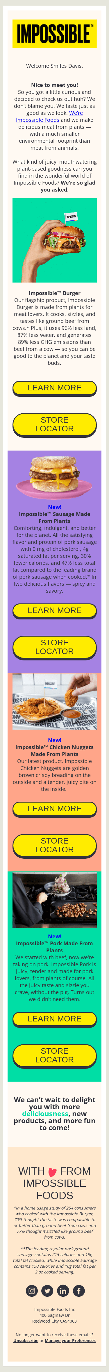 🌱 Welcome to the wonderful world of Impossible Foods!