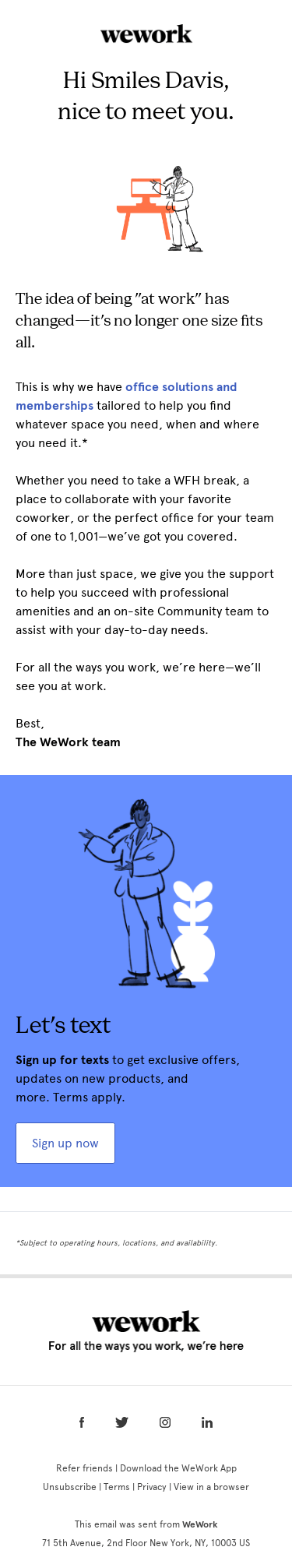 Welcome to WeWork!