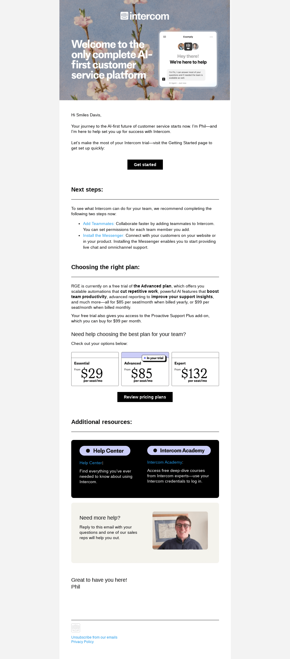 👋 Welcome to your Intercom trial – let’s get you set up