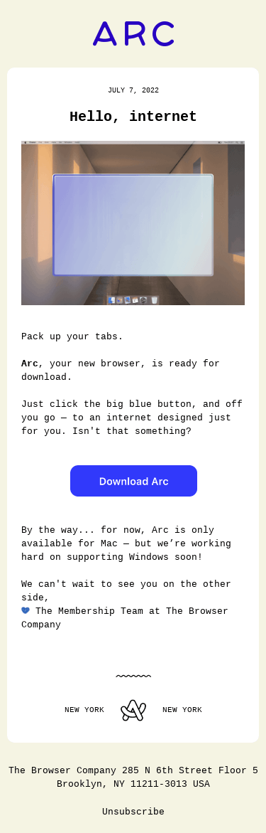 Welcome to your new browser!