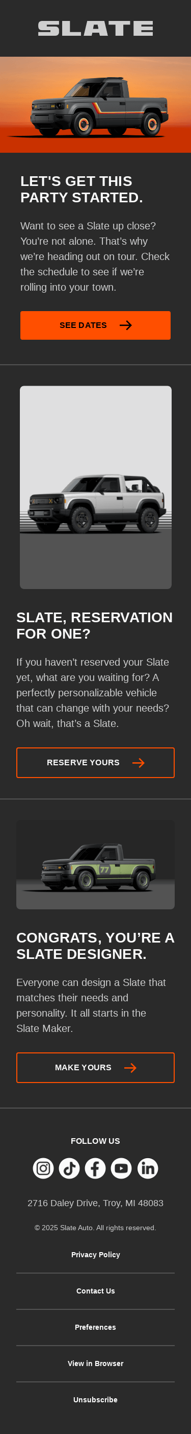 We're coming to you! See you soon.