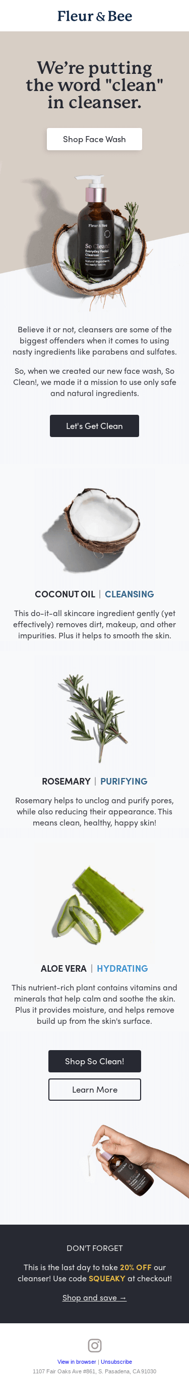 We’re putting the word "clean" in cleanser.