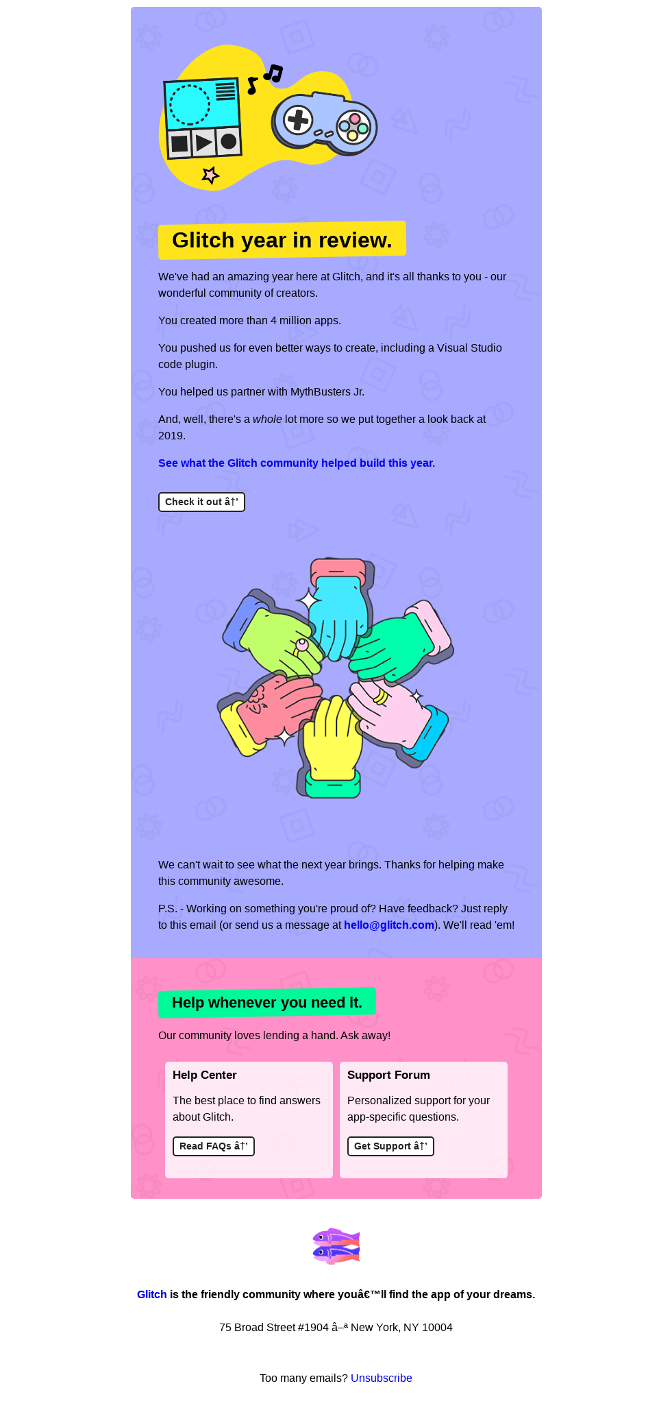 What happened this year at Glitch?