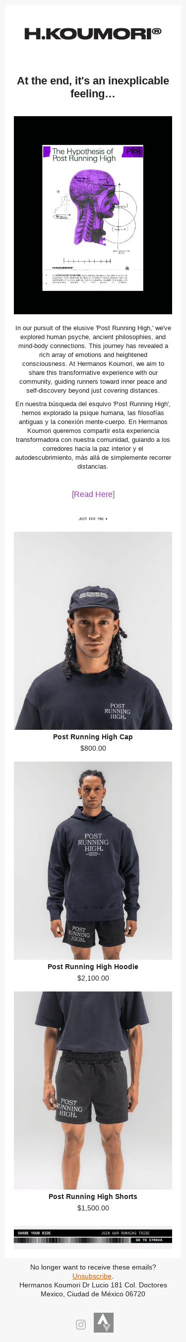 What is post running high?