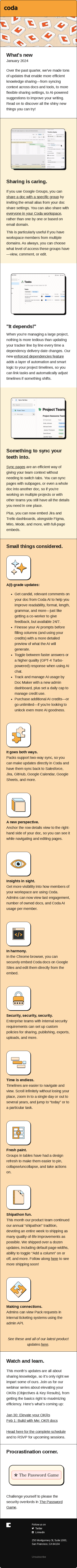 What’s new: January 2024