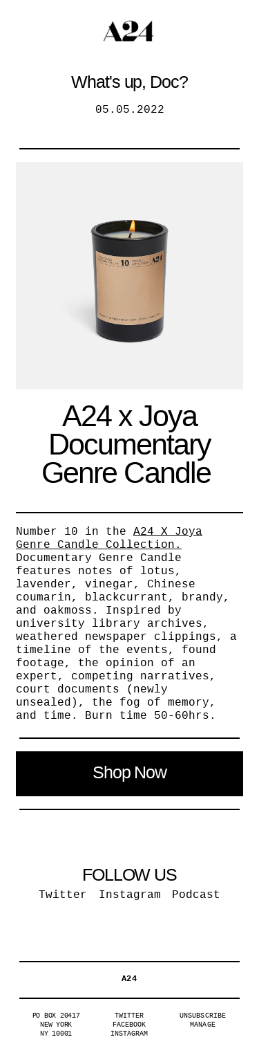 What's up, Doc? 🕯️