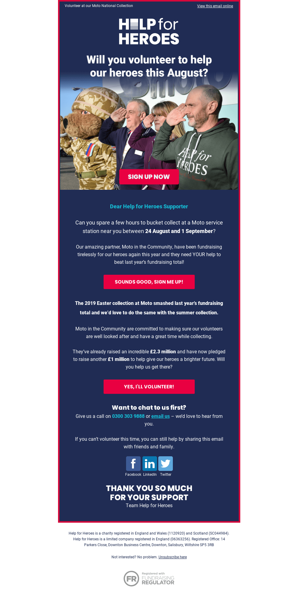 Will you volunteer to help our heroes, Smiles Davis