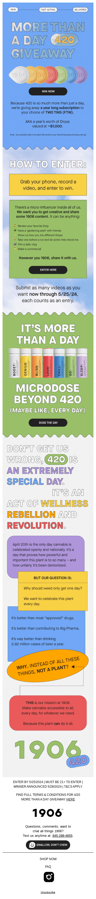 Win a year’s worth of 1906 🎉