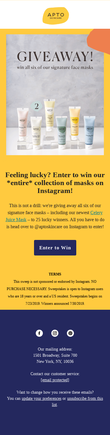 Win all of our masks 💆