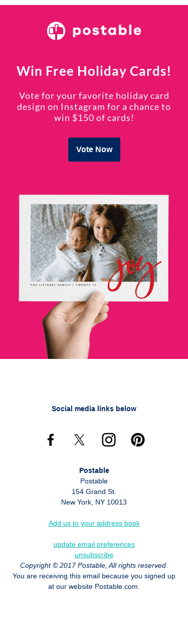 Win Free Holiday Cards Contest 💌